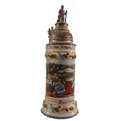 Antique German Regimental Beer Stein