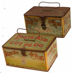 2 Dixie Kid Cut Plug Tins