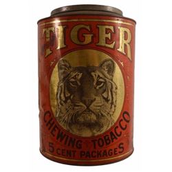 Tiger Chewing Tobacco Tin