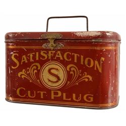 Satisfaction Cut Plug Tobacco Tin