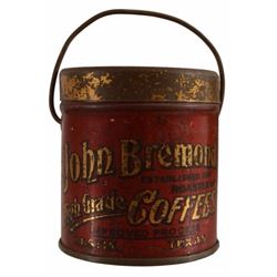 John Bremond High Grade Coffee Salesman Sample Tin