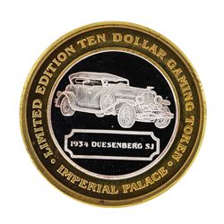 .999 Silver Imperial Palace Hotel & Casino Nevada $10 Gaming Token Limited Editi