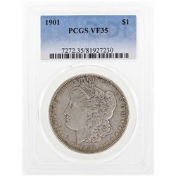 1901 $1 Morgan Silver Dollar Coin PCGS VF35