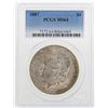 Image 1 : 1887 $1 Morgan Silver Dollar Coin PCGS MS64