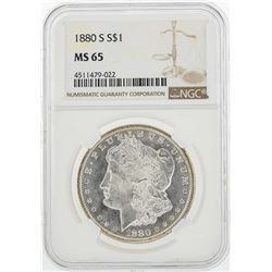 1880-S $1 Morgan Silver Dollar Coin NGC MS65