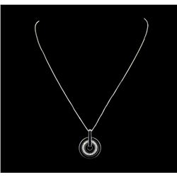 14K White Gold 0.30ctw Diamond Pendant with Chain