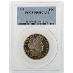 1913 Barber Half Dollar Coin PCGS PR65CAM