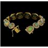 Image 4 : 14KT Yellow Gold 17.95ctw Opal and Diamond Bracelet