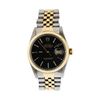 Image 1 : Mens Two Tone Rolex Datejust Wristwatch with Black Dial