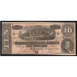 1864 $10 The Confederate States of America Note