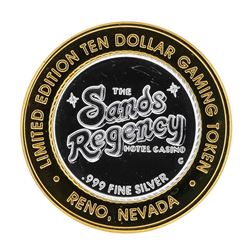 .999 Silver Sands Regency Reno, Nevada $10 Casino Gaming Token Limited Edition