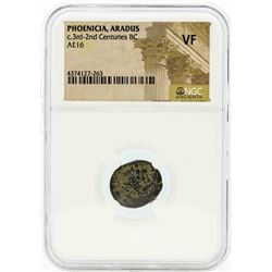 3rd-2nd Centuries BC Ancient Aradus Phoenicia AE16 Coin NGC VF