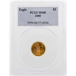 2000 $5 American Gold Eagle Coin PCGS MS68