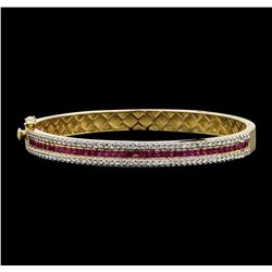 14KT Yellow Gold 2.02ctw Ruby and Diamond Bracelet