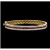 Image 1 : 14KT Yellow Gold 2.02ctw Ruby and Diamond Bracelet