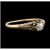 Image 1 : 14KT Rose Gold 0.16ct Diamond Ring