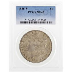 1885-S $1 Morgan Silver Dollar Coin PCGS XF45
