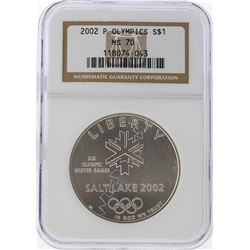 2002-P $1 Salt Lake Olympics Silver Coin NGC MS70