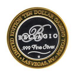 .999 Silver Bellagio Las Vegas, NV $10 Casino Limited Edition Gaming Token