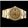 Image 1 : Men's 18KT Yellow Gold Rolex Diamond DayDate Watch Diamond Bezel