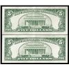 Image 2 : Lot of (2) 1963 $5 Red Seal Legal Tender Notes