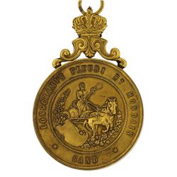 1893 Belgium Longchamps Fleuri Racing Contest Whip Medal
