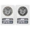 Image 2 : Set of 1986-1987 $1 American Silver Eagle Coins NGC MS69