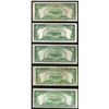 Image 2 : Lot of (5) 1928C $5 Legal Tender Notes