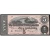 Image 1 : 1864 $5 The Confederate States of America Note