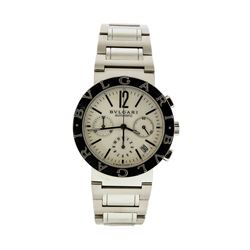 Bvlgari Automatic Stainless Steel Wristwatch BB 38 SS CH