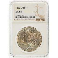 1883-O $1 Morgan Silver Dollar NGC Graded MS63