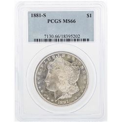 1881-S $1 Morgan Silver Dollar Coin PCGS MS66