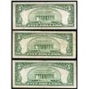 Image 2 : Lot of (3) 1953/A/B $5 Silver Certificate Notes