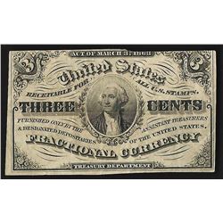 March 3, 1863 3 Cent 3rd Issue Fractional Note
