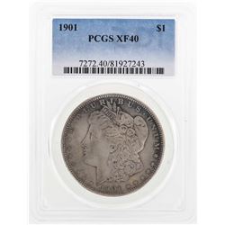 1901 $1 Morgan Silver Dollar Coin PCGS XF40