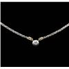 Image 2 : 14KT Two Tone Gold Diamond Necklace