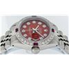 Image 9 : Rolex Ladies Stainless Steel Ruby and Diamond Datejust Wristwatch
