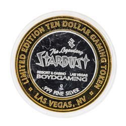 .999 Silver Stardust Resort Las Vegas, Nevada $10 Casino Limted Edition Gaming T