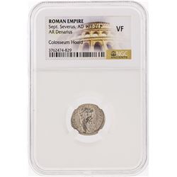 Roman Empire AD 193-211 Sept. Severus AR Denarius Coin NGC VF