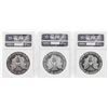 Image 2 : Set of 1986-1988 $1 American Silver Eagle Coins NGC MS69