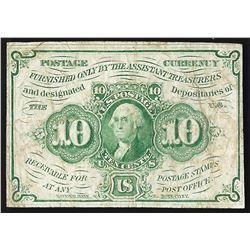 1862 10 Cent 1st Issue Fractional Note