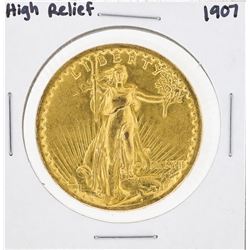 1907 $20 St. Gaudens High Relief Double Eagle Gold Coin