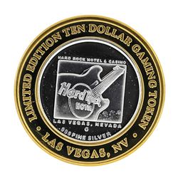 .999 Silver Hard Rock Hotel Las Vegas, Nevada $10 Casino Limted Edition Gaming T