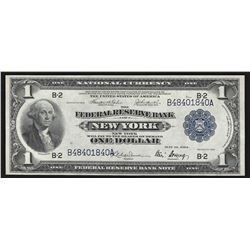 1918 $1 Federal Reserve Bank Note New York