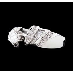 Platinum 0.93ctw Diamond Ring