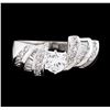 Image 2 : Platinum 0.93ctw Diamond Ring