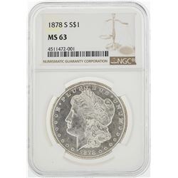 1878-S $1 Morgan Silver Dollar Coin NGC MS63
