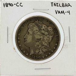 1890-CC $1 Morgan Silver Dollar VAM-4 Tailbar