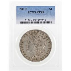1884-S $1 Morgan Silver Dollar Coin PCGS XF45