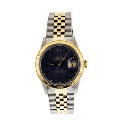 Mens Two Tone Rolex Datejust Thunderbird Turn-O-Graph Wristwatch